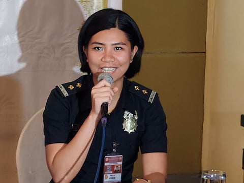 Fire Senior Inspector Frances Marie S. Sendrijas reminds Dabawenyos not to use substandard appliances and unsafe wiring practices to prevent fire hazards. (Jon Develos) 