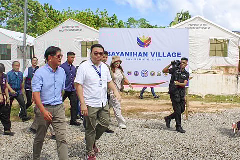 MARCOS with DHSUD Secretary Jose Ramon Aliling, oversees Cebu’s first Bayanihan Village.