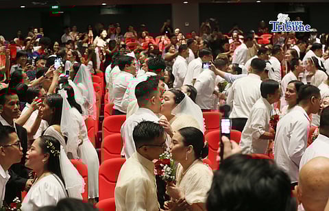 (February 13 2026) San Juan Mayor Francis Zamora officiated the annual mass wedding with the theme “Kasalang Panlungsod 2026” program, where 56 couples exchange their vows, a free civil weddings to residents, aims to help couples formalize their unions and gain legal recognition for their families, held at San Juan National Government Center  on Friday February 13 2026 Photo/Analy Labor