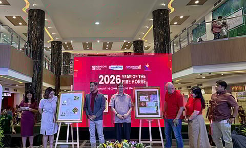 The Philippine Postal Corporation (PHLPost) unveiled its 2026 Chinese New Year commemorative stamp at Robinsons Place Manila