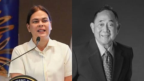 Sara Duterte visits wake of ex-Speaker Jose de Venecia Jr.