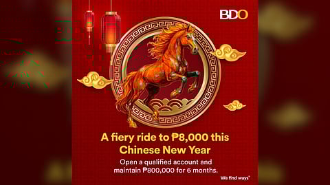 BDO Unibank offers Chinese New Year savings deal