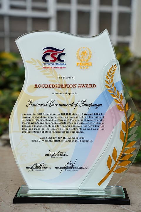 PROVINCIAL Government of Pampanga recognized for HR excellence.
