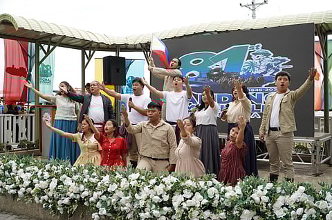 The Tanghalang Tatsulok artists during a play that recreates the events of the Landing in Mariveles, provided a glimpse of the historical moments that shaped the town of Mariveles and the country.