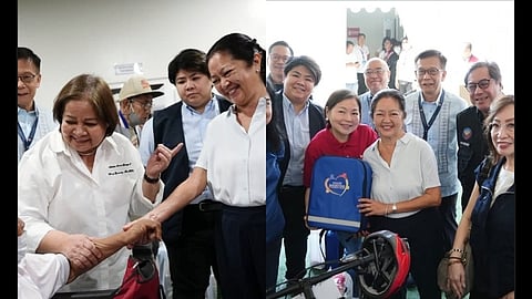 The "Kalinga ni Nanay" Medical Mission in full swing in Pampanga. Beneficiaries receive free medical services while First Lady Liza Araneta-Marcos and Gov. Lilia Pineda show support.