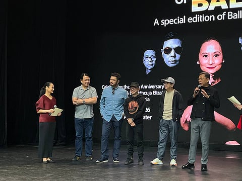 LISA Macuja Elizalde with rock band The Dawn.