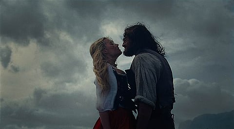 Margot Robbie and Jacob Elordi in Wuthering Heights (2026)
