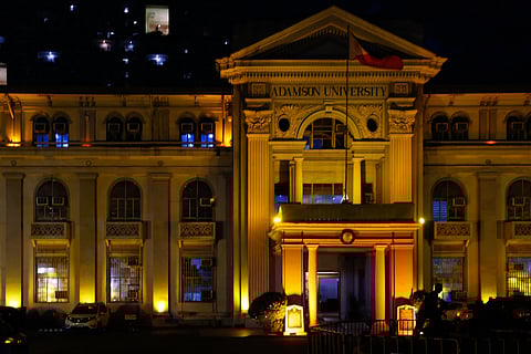 Adamson University glows in yellow 