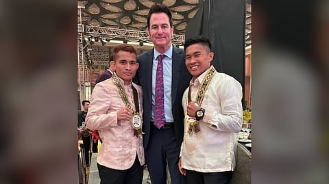 AMERICAN boxing man Sean Gibbons feels pairing Filipino world champions Pedro Taduran (right) and Melvin Jerusalem makes a great matchup.