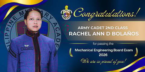 ARMY Cadet Second Class Rachel Ann Bolaños earns engineering license while completing military training.