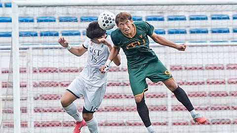 SELWYN Mamon (right) and the FEU Tamaraws are determined to go all out to defend their title when they face the UP Fighting Maroons in a sudden-death final duel of the UAAP Season 88 men’s football tournament on Monday.