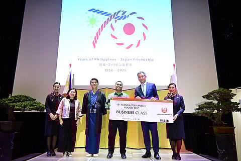 THE 70th Philippines-Japan Friendship Logo designed by Mr. Edmon Fuerte, inspired by Japan’s shimenawa rope and the Philippines’ abaca fiber.