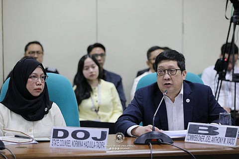 BI Chief Joel Viado during a Senate joint hearing on Monday, 23 February.