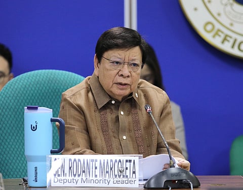 Senator Rodante Marcoleta during a hearing on Tuesday, 24 February.