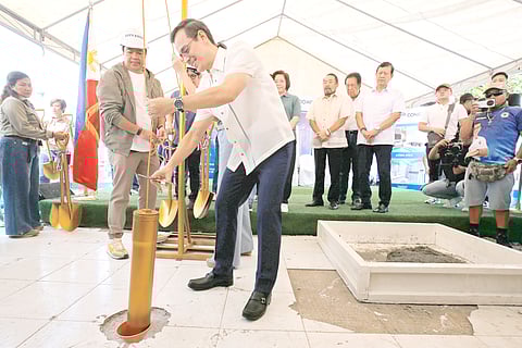 MANILA Mayor Francisco ‘Isko Moreno’ Domagoso and Vice Mayor Chi Atienza lead the groundbreaking of the Binondominium 2 along Delpan Street on Tuesday. The vertical housing project features residential units, commercial spaces and a dedicated daycare center.