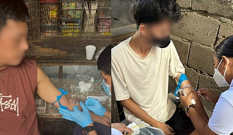 The Quezon City Epidemiology and Surveillance Division providing shots of a measles vaccine in different barangays in Quezon City on February 18.