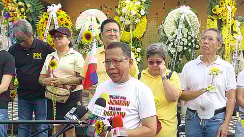 Federation of Free Workers President Atty. Sonny Matula during the opening ceremony of the 40th anniversary of the EDSA People Power Revolution in White Plains Avenue in Quezon City this Wednesday.