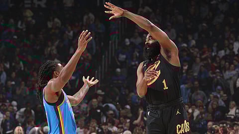 JAMES Harden will be doubtful in the coming games after fracturing his thumb during their 109-94 win over the New York Knicks.