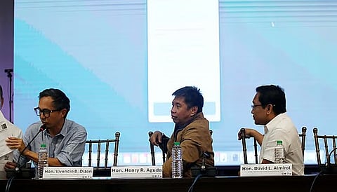 DPWH Sec. Vince Dizon with DICT Secretary Henry Aguda and Undersecretary for e-Government David Almirol Jr.