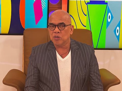 King of Talk Boy Abunda grants upclose interview with selected members of the media at the set of Fast Talk