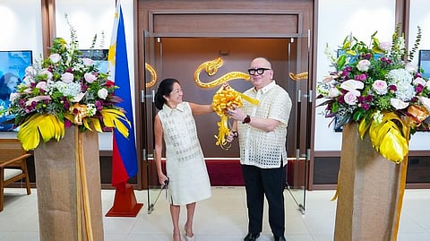 FIRST Lady Liza Araneta-Marcos (left), together with filmmaker and Film Development Council of the Philippines chairperson Jose Javier Reyes, graces the opening of the Cinematheque Centre Manila at Intramuros — the new home for  Filipino cinema..