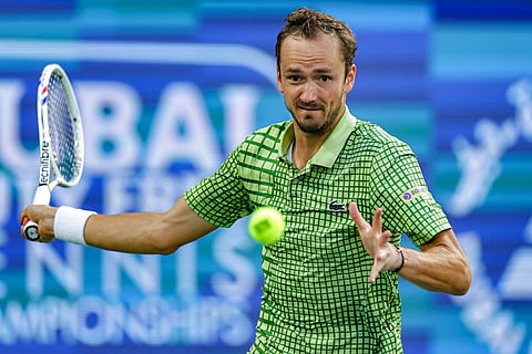 DANIIL Medvedev inches closer to a title repeat following a 6-4, 6-2 win over Felix Auger-Aliassime in the semifinals  of the Dubai Open men’s singles event.