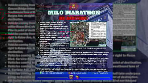 Manila road closures, rerouts for March 1 Marathon
