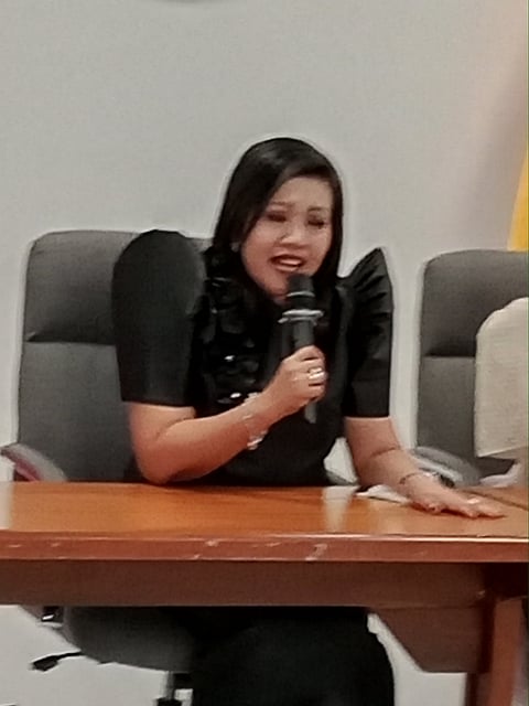 Rep. Gerville Luistro, House Justice panel explains the decision to set aside first impeachment complaint against VP Sara Duterte after three hours of deliberation. Photo Alvin Murcia