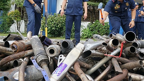(FILE) To ensure the safety of the Kapampangan community, the Pampanga Provincial Police Office (PPO) successfully conducted a public disposal ceremony for confiscated firecrackers, illegal pyrotechnic devices, Boga, and mufflers at the Parade Grounds of the Pampanga PPO in the City of San Fernando, Pampanga on January 7, 2026. 