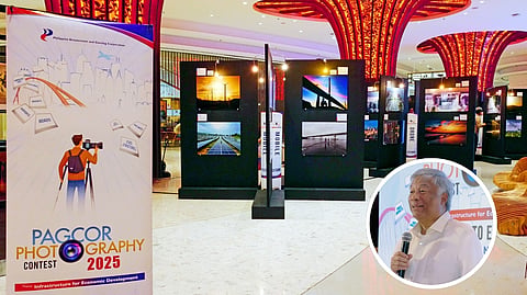 PHILIPPINE Amusement and Gaming Corporation chairperson and CEO Alejandro Tengco (inset) leads the unveiling of the PAGCOR Photo Exhibit at the Newport World Resorts in Pasay City.