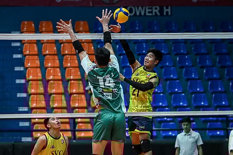 LOUIE Ramirez and Savouge make short work of VNS Always Bright Laticrete, 25-16, 25-17, 25-22 to gain spot on top in the 2026 Spikers’ Turf Open Conference at the FilOil Playtime Centre.  