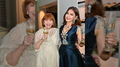 THE birthday celebrator, Amelia Ablaza with DAILY TRIBUNE columnist Agile Zamora