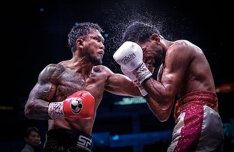 IF plans do not miscarry, Eumir Marcial (left) will showcase the punching prowess he displayed last year against Venezuelan Nery Colmenares during the Manny Pacquiao-Floyd Mayweather rematch in Netflix this 19 September in Las Vegas. 