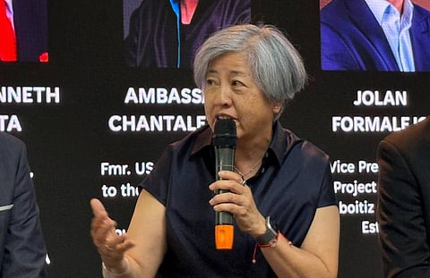 FORMER U.S. Executive Director to the Asian Development Bank Ambassador Chantale Wong speaks at a PropertyGuru press briefing at Blackbird Restaurant in Makati on 4 March.