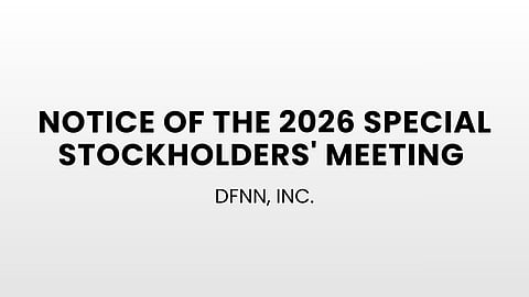 Notice of the 2026 Special Stockholders' Meeting of DFNN, INC.