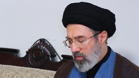 This handout picture taken in Tehran on October 3, 2024, and provided by the office of Iran's supreme leader, shows Mojtaba Khamenei, one of the children of Iran’s slain supreme leader Ayatollah Ali Khamenei.