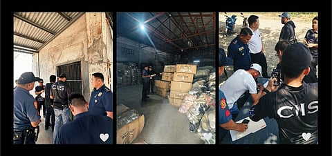 Joint CIIS-PRO3 operations seize ₱25M suspected smuggled CROCS in Apalit warehouse, March 4, 2026.