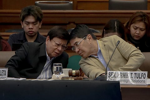 Senator Erwin Tulfo presides a hearing on the Committee of Foreign Relations joint with Migrant Workers on Friday, 6 March, 2026 in Pasay City. The includes discussion of a Senate resolutionseeking Status, Safety, and Welfare of Filipinos in Middle Eastern States Amid the Escalating Tensions. 

Also discussed is the  Safety, Protection, and Repatriation Readiness of Overseas Filipino Workers, and the Economic and Security Impacts on Philippines of the Conflict Involving United States of America, Israel And Iran. 

Due to inflation experience caused by the conflict and oil hike, the Philippines Contingency Measures and the Escalation of Hostilities in the Middle East. The discussion also stresses the potential impact of conflict in Gulf region.| Aram Lascano