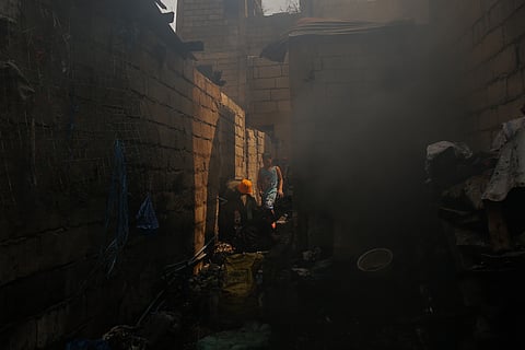 Fire aftermath in Parola, Tondo