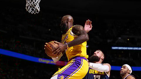LEBRON James just couldn’t save the Los Angeles Lakers from falling to the Denver Nuggets, 120-113, in the NBA regular season.