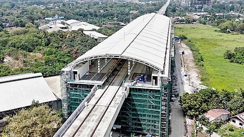RAIL dream runs late Daily Tribune  takes a drone shot of the ongoing construction of the Guiguinto Bulacan station of the North-South Commuter Railway, worth P873 billion. The 147-kilometer railway connecting Clark, Pampanga, in the north and Calamba, Laguna, has faced significant delays. Early targets under the Duterte administration aimed for partial operations by 2025, with full completion initially slated for around 2027, now pushed back to 2032.