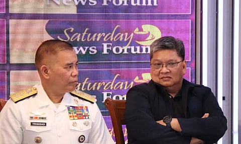 PHILIPPINE Navy Inspector General Admiral Roy Vincent Trinidad (left) and Retired Admiral Rommel Jude Ong (right). 