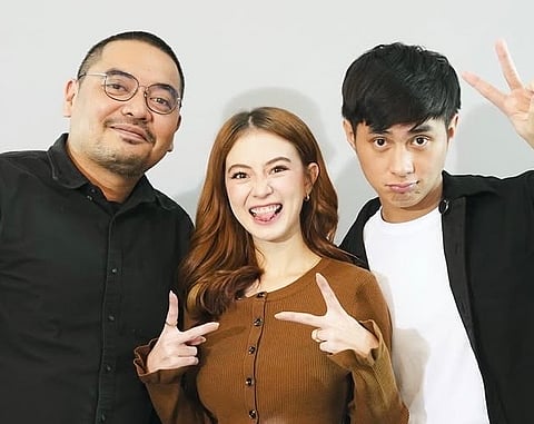 Director Dan Villegas with Almost Us lead stars Fyang Smith  and JM Ibarra