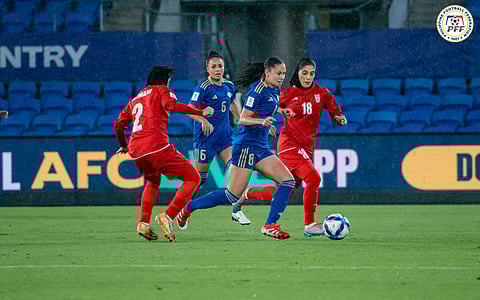 SARA Eggesvik keeps the Filipinas afloat after a 2-0 win over Iran in the AFC Women’s Asia Cup in Australia.  