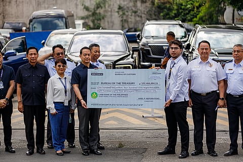 Bureau of Customs Commissioner Ariel Nepomuceno turns over the P102.4 million proceeds from the auction of luxury cars seized from jailed contractors Sarah and Curlee Discaya to the Bureau of the Treasury during a ceremony in Port Area, Manila, on Tuesday, 10 March 2026.​

So far, nine of 13 Discaya-owned cars have been sold, with the remaining 4 estimated at over P16 million.