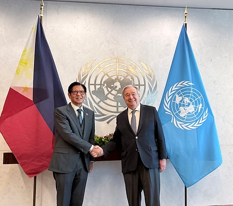 President Ferdinand Marcos Jr. (left) and UN Secretary General Antonio Guterrez.