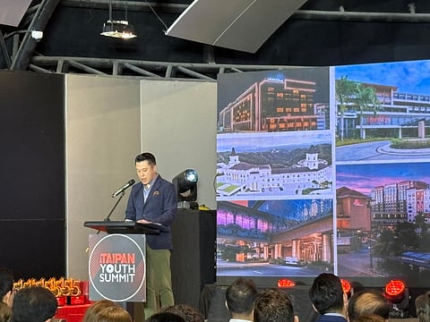 Kevin Tan, president and CEO of Alliance Global Group, shares insights on entrepreneurship, risk-taking, and navigating global uncertainties with young business leaders at the Taipan Youth Summit 2026 in Mandaluyong City.

