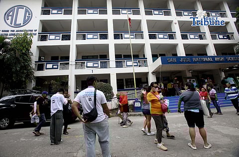 (March 14 2026) Residents check their respective precincts to cast their votes for the special election for Antipolo’s 2nd congressional district, fill the district’s vacant seat in the House of Representative for the remainder of the 20th congress, after Romeo Acop the incumbent, died on December 20 2025, held  at the San Jose National High School in Antipolo City, Rizal on Saturday, March 14, 2026. Photo/Analy Labor
