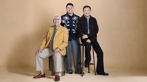 Ryan Cayabyab with powerhouse vocalists Jett Pangan and Sofronio Vasquez bring the music of Burt Bacharach to life onstage