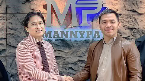 JESUS Vicente Garcia, President of AllBank (left) and Chairman Emmanuel D. Pacquiao.